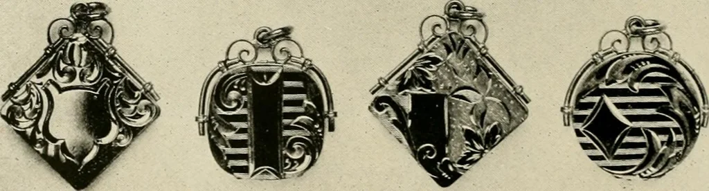 An illustration from Everything in jewelry and photo jewelry : catalogue no. 12., 1918, leaf 21