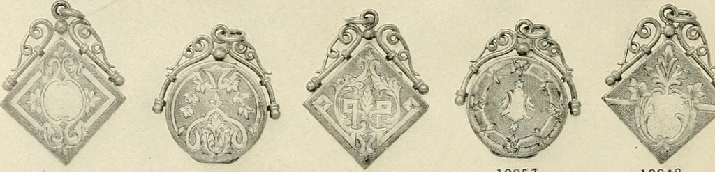 An illustration from Everything in jewelry and photo jewelry : catalogue no. 12., 1918, leaf 23