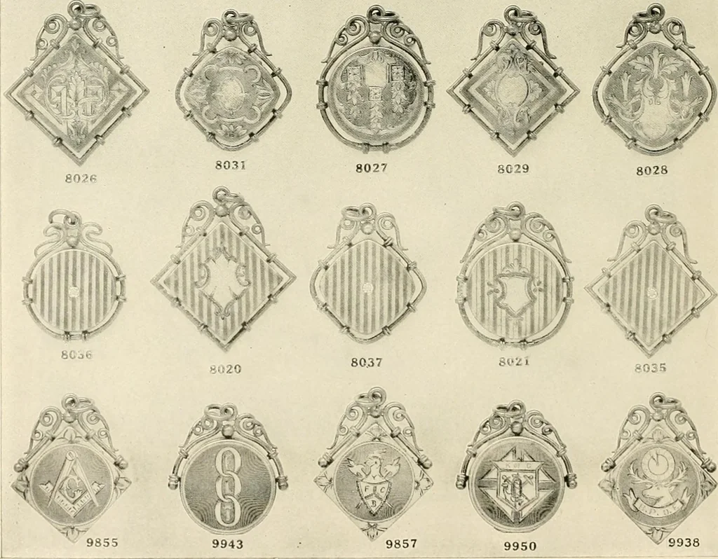 An illustration from Everything in jewelry and photo jewelry : catalogue no. 12., 1918, leaf 23
