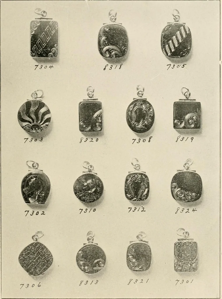 An illustration from Everything in jewelry and photo jewelry : catalogue no. 12., 1918, leaf 26