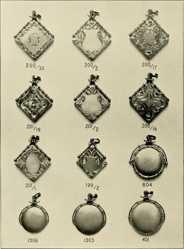 An illustration from Everything in jewelry and photo jewelry : catalogue no. 12., 1918, leaf 27