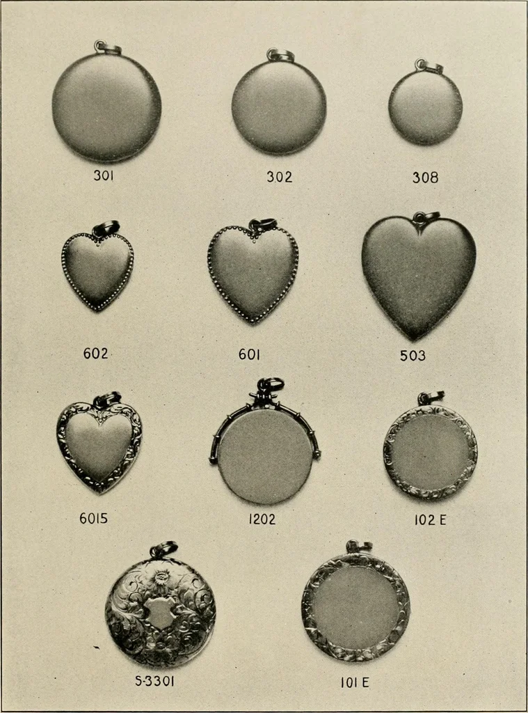 An illustration from Everything in jewelry and photo jewelry : catalogue no. 12., 1918, leaf 28