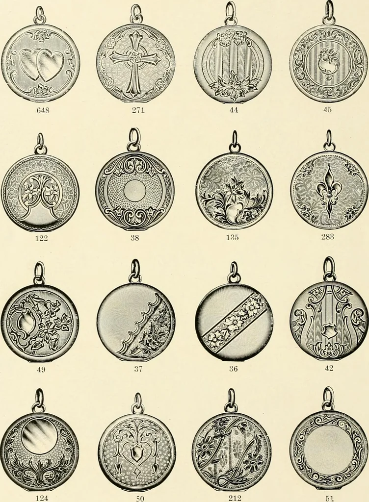 An illustration from Everything in jewelry and photo jewelry : catalogue no. 12., 1918, leaf 31