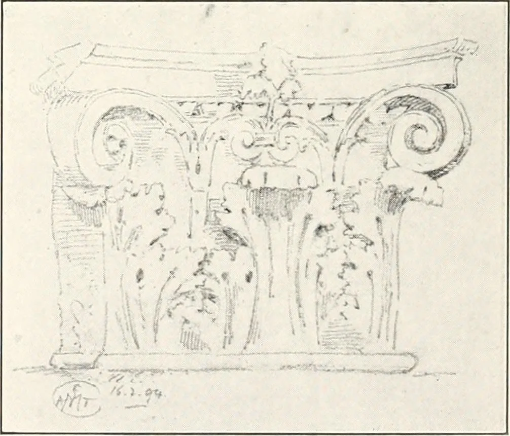 An illustration from The evolution of architectural ornament, 1913, leaf 53