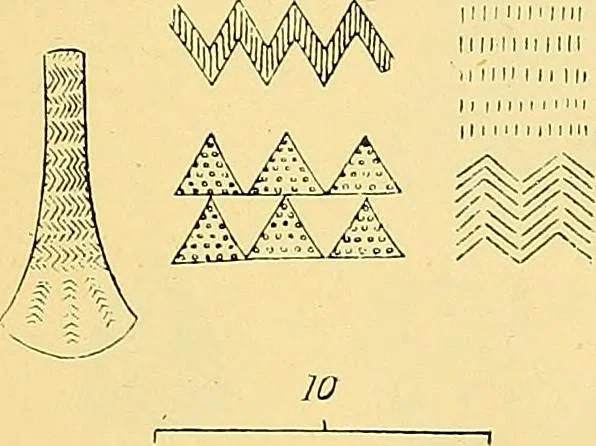 An illustration from The evolution of culture, and other essays, 1906, leaf 125