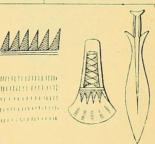 An illustration from The evolution of culture, and other essays, 1906, leaf 125