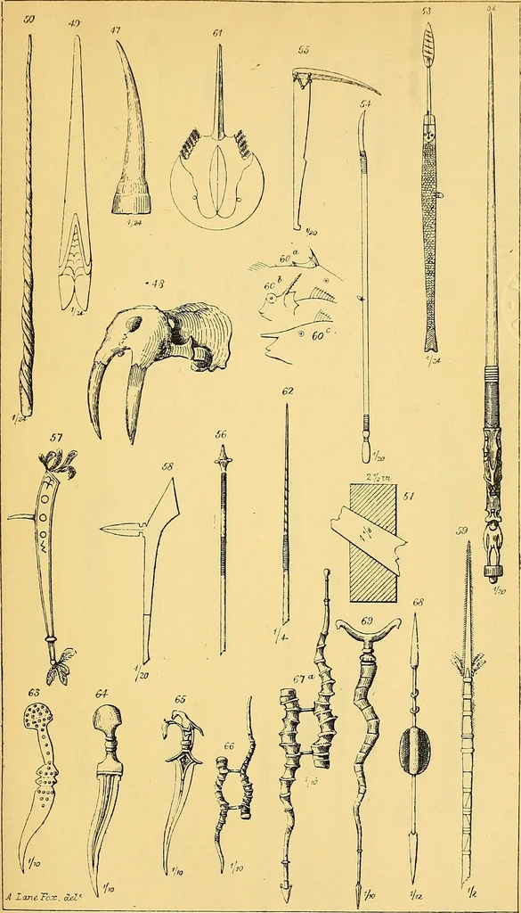 An illustration from The evolution of culture, and other essays, 1906, leaf 133