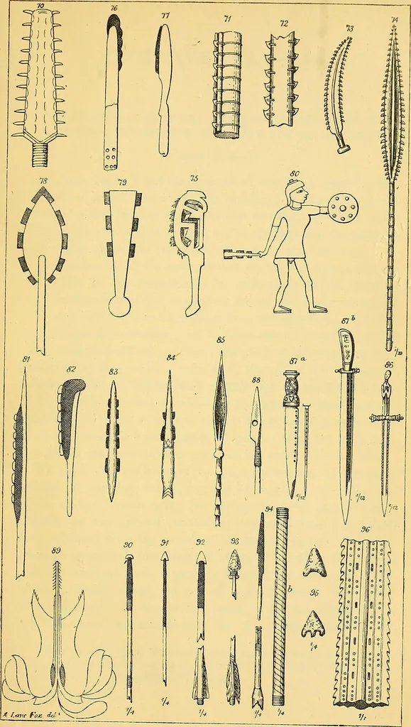 An illustration from The evolution of culture, and other essays, 1906, leaf 135