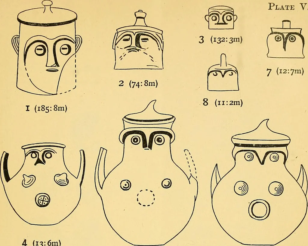 An illustration from The evolution of culture, and other essays, 1906, leaf 77