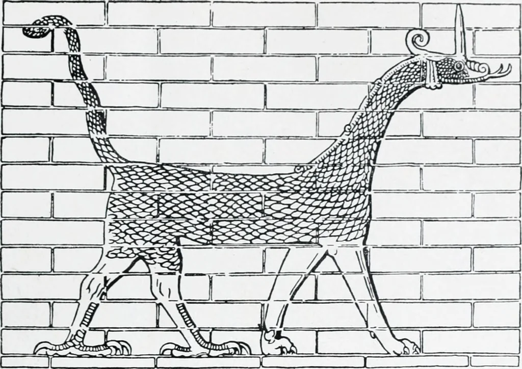An illustration from The evolution of the dragon, 1919, leaf 115