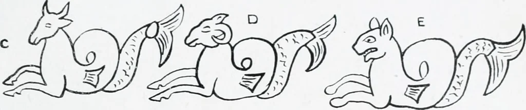 An illustration from The evolution of the dragon, 1919, leaf 133