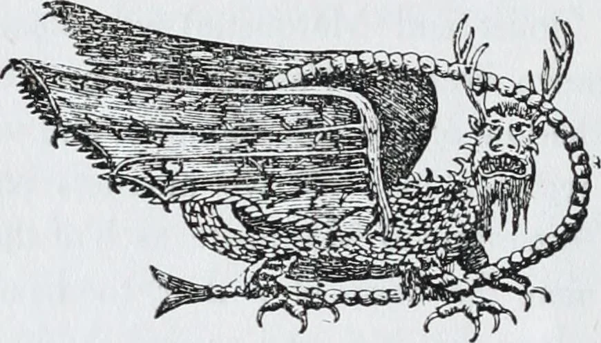 An illustration from The evolution of the dragon, 1919, leaf 140