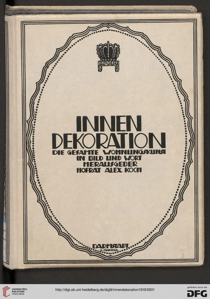 An illustration from Ewald Pauls Aufsatz Zur Innendekoration, 1919, leaf 0