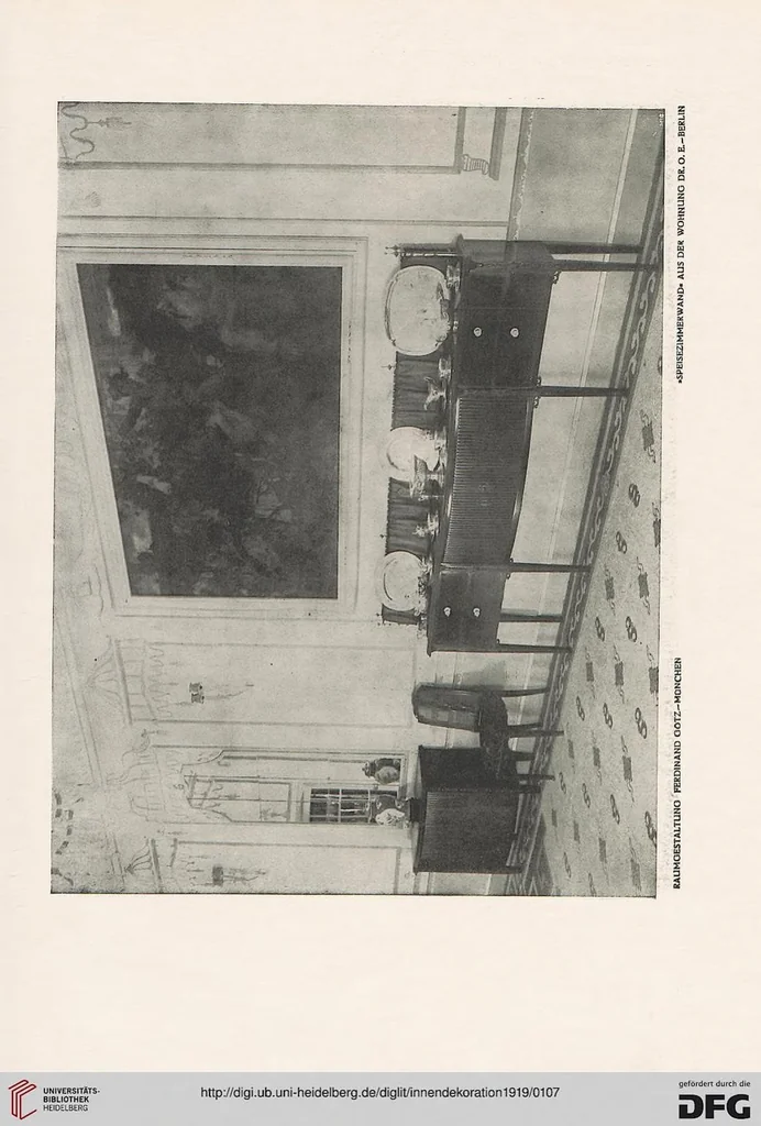 An illustration from Ewald Pauls Aufsatz Zur Innendekoration, 1919, leaf 106