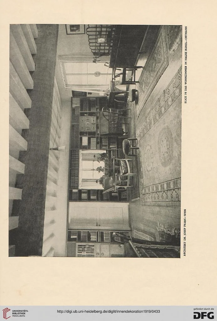 An illustration from Ewald Pauls Aufsatz Zur Innendekoration, 1919, leaf 432