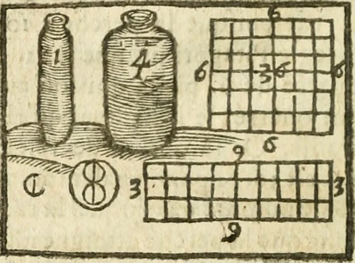 An illustration from Examen dv livre des Recreations mathematiqves, & de ses problemes en geometrie mechanique, optique & catoptrique [du J. Leurechon] Où sont aussi discutées & restabiles plusieurs experiences physiques y proposées, 1639, leaf 325