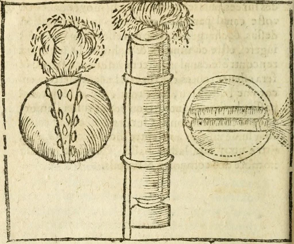 An illustration from Examen dv livre des Recreations mathematiqves, & de ses problemes en geometrie mechanique, optique & catoptrique [du J. Leurechon] Où sont aussi discutées & restabiles plusieurs experiences physiques y proposées, 1639, leaf 427