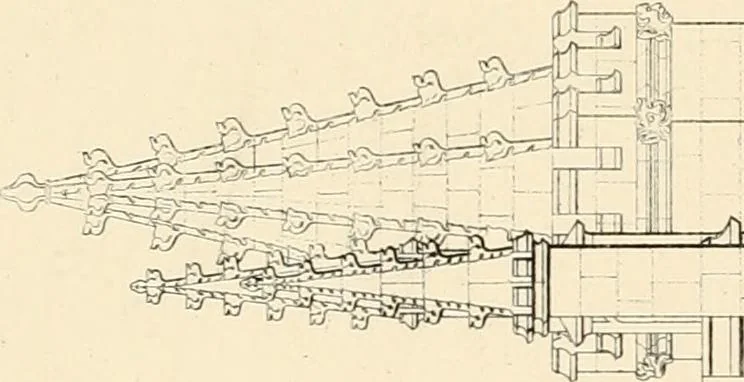 An illustration from Examples of Gothic architecture : selected from various ancient edifices in England ; consisting of plans, elevations, sections, and parts at large ; calculated to exemplify the various styles and the practical construction of this admired class of architecture ; accompanied by historical and descriptive accounts, 1895, leaf 132