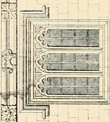 An illustration from Examples of Gothic architecture : selected from various ancient edifices in England ; consisting of plans, elevations, sections, and parts at large ; calculated to exemplify the various styles and the practical construction of this admired class of architecture ; accompanied by historical and descriptive accounts, 1895, leaf 132