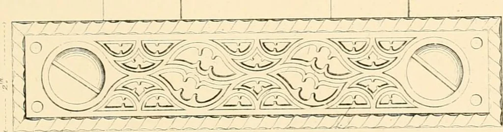 An illustration from Examples of Gothic architecture : selected from various ancient edifices in England ; consisting of plans, elevations, sections, and parts at large ; calculated to exemplify the various styles and the practical construction of this admired class of architecture ; accompanied by historical and descriptive accounts, 1895, leaf 159