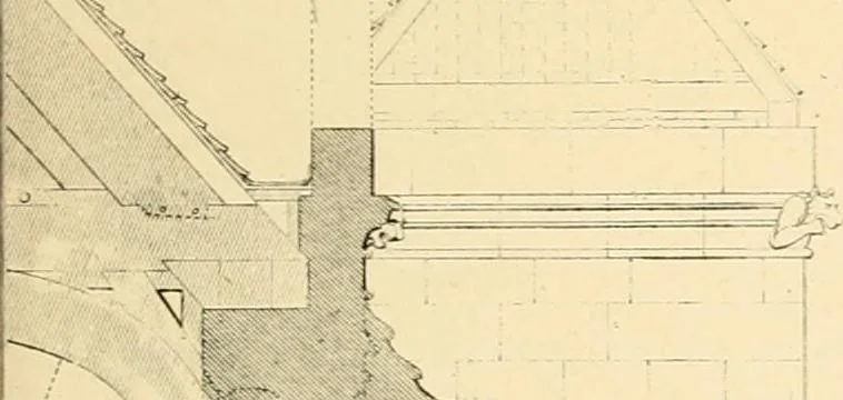 An illustration from Examples of Gothic architecture : selected from various ancient edifices in England ; consisting of plans, elevations, sections, and parts at large ; calculated to exemplify the various styles and the practical construction of this admired class of architecture ; accompanied by historical and descriptive accounts, 1895, leaf 179