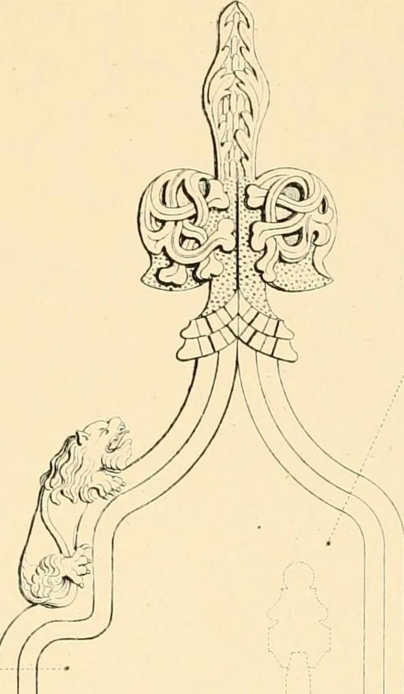 An illustration from Examples of Gothic architecture : selected from various ancient edifices in England ; consisting of plans, elevations, sections, and parts at large ; calculated to exemplify the various styles and the practical construction of this admired class of architecture ; accompanied by historical and descriptive accounts, 1895, leaf 185