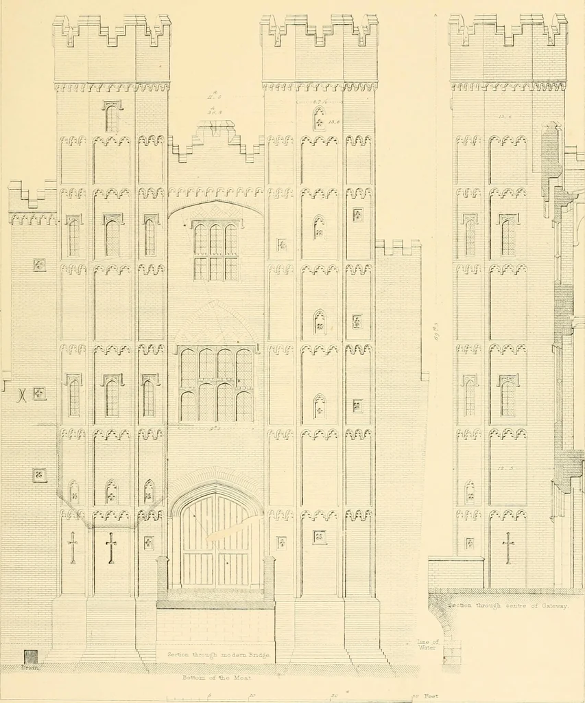 An illustration from Examples of Gothic architecture : selected from various ancient edifices in England ; consisting of plans, elevations, sections, and parts at large ; calculated to exemplify the various styles and the practical construction of this admired class of architecture ; accompanied by historical and descriptive accounts, 1895, leaf 193