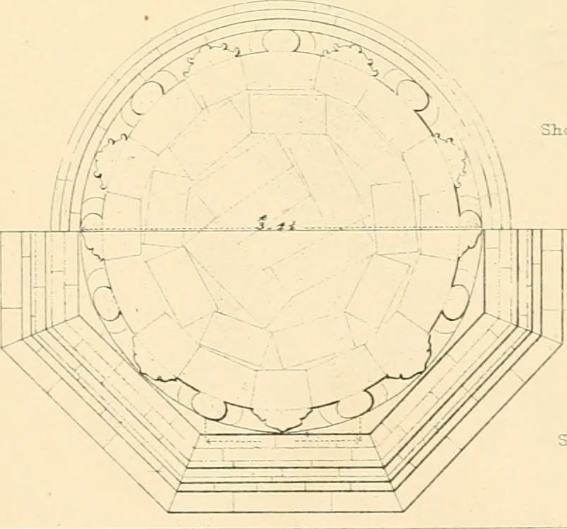 An illustration from Examples of Gothic architecture : selected from various ancient edifices in England ; consisting of plans, elevations, sections, and parts at large ; calculated to exemplify the various styles and the practical construction of this admired class of architecture ; accompanied by historical and descriptive accounts, 1895, leaf 215