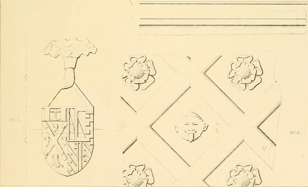 An illustration from Examples of Gothic architecture : selected from various ancient edifices in England ; consisting of plans, elevations, sections, and parts at large ; calculated to exemplify the various styles and the practical construction of this admired class of architecture ; accompanied by historical and descriptive accounts, 1895, leaf 223