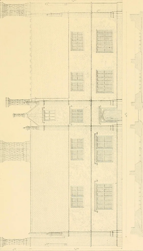 An illustration from Examples of Gothic architecture : selected from various ancient edifices in England ; consisting of plans, elevations, sections, and parts at large ; calculated to exemplify the various styles and the practical construction of this admired class of architecture ; accompanied by historical and descriptive accounts, 1895, leaf 227