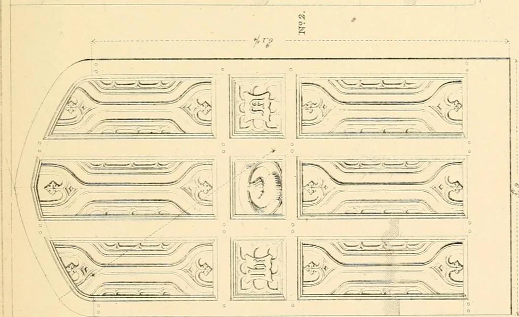 An illustration from Examples of Gothic architecture : selected from various ancient edifices in England ; consisting of plans, elevations, sections, and parts at large ; calculated to exemplify the various styles and the practical construction of this admired class of architecture ; accompanied by historical and descriptive accounts, 1895, leaf 235