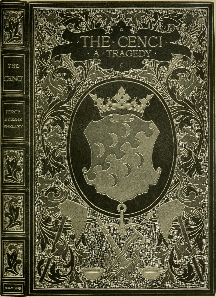 An illustration from Examples of bookbinding executed by Robt. Rivière & Son : exhibited at the Leipzig Exhibition in 1914 for a few weeks prior to the Great War on the outbreak of which they were placed in the cellars of the Leipzig Museum, where they remained for five years, 1920, leaf 34