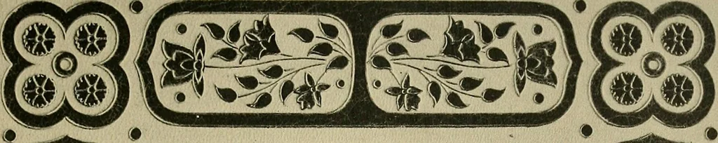 An illustration from Examples of bookbinding executed by Robt. Rivière & Son : exhibited at the Leipzig Exhibition in 1914 for a few weeks prior to the Great War on the outbreak of which they were placed in the cellars of the Leipzig Museum, where they remained for five years, 1920, leaf 46