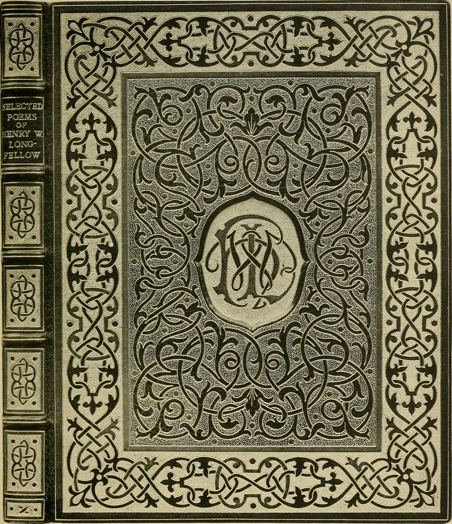 An illustration from Examples of bookbinding executed by Robt. Rivière & Son : exhibited at the Leipzig Exhibition in 1914 for a few weeks prior to the Great War on the outbreak of which they were placed in the cellars of the Leipzig Museum, where they remained for five years, 1920, leaf 50