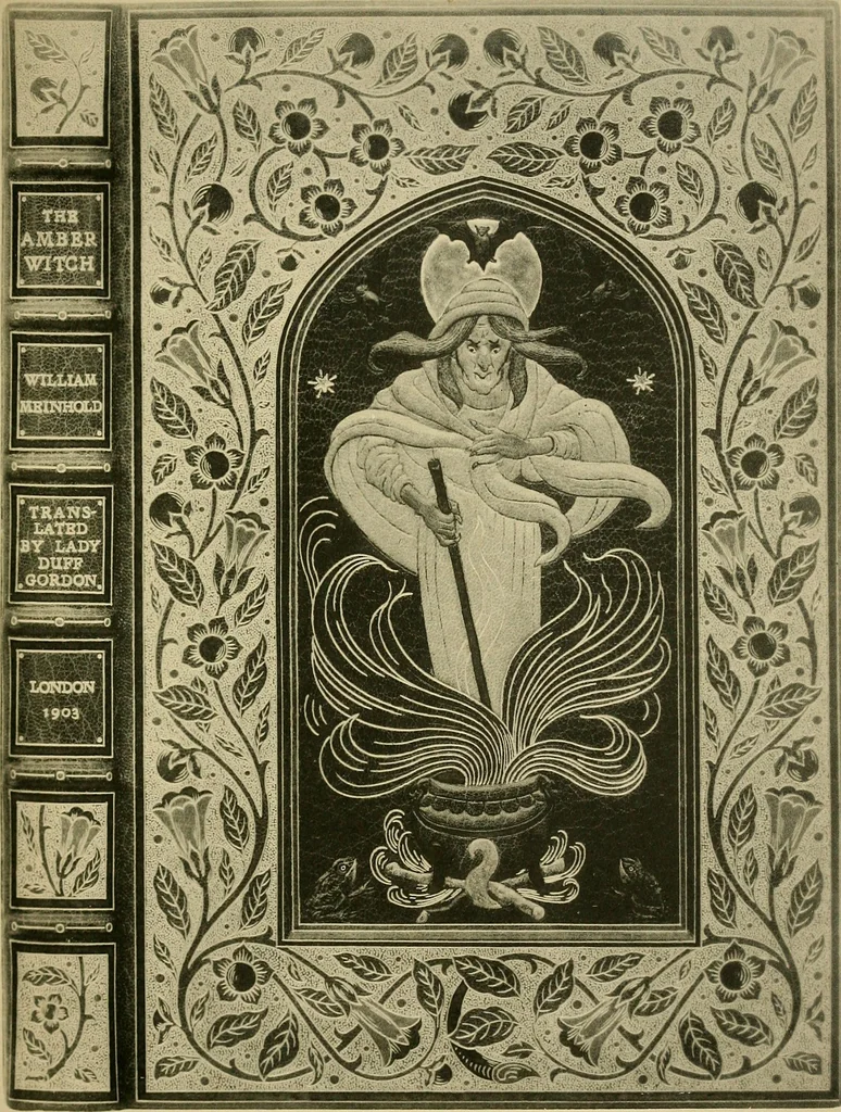 An illustration from Examples of bookbinding executed by Robt. Rivière & Son : exhibited at the Leipzig Exhibition in 1914 for a few weeks prior to the Great War on the outbreak of which they were placed in the cellars of the Leipzig Museum, where they remained for five years, 1920, leaf 58