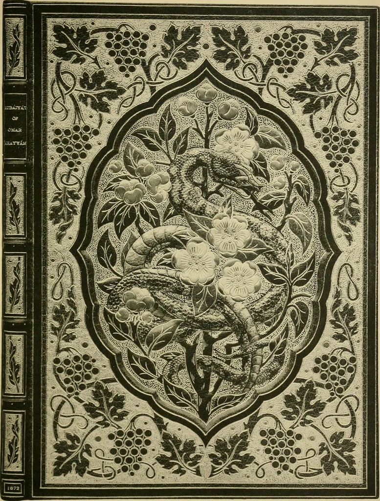 An illustration from Examples of bookbinding executed by Robt. Rivière & Son : exhibited at the Leipzig Exhibition in 1914 for a few weeks prior to the Great War on the outbreak of which they were placed in the cellars of the Leipzig Museum, where they remained for five years, 1920, leaf 96