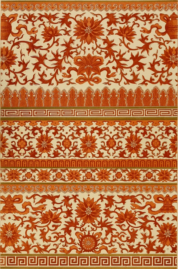 An illustration from Examples of Chinese ornament selected from objects in the South Kensington museum and other collections, 1867, leaf 106