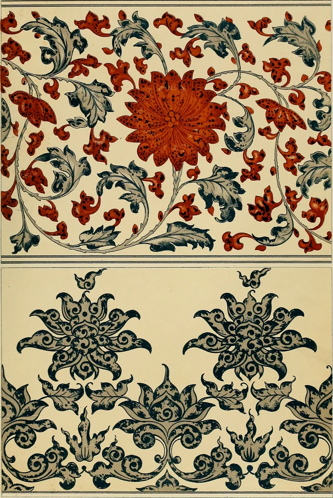 An illustration from Examples of Chinese ornament selected from objects in the South Kensington museum and other collections, 1867, leaf 108