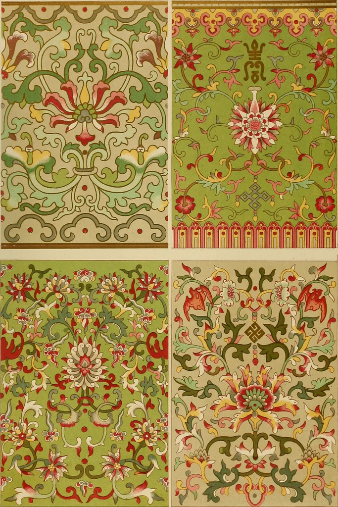 An illustration from Examples of Chinese ornament selected from objects in the South Kensington museum and other collections, 1867, leaf 122