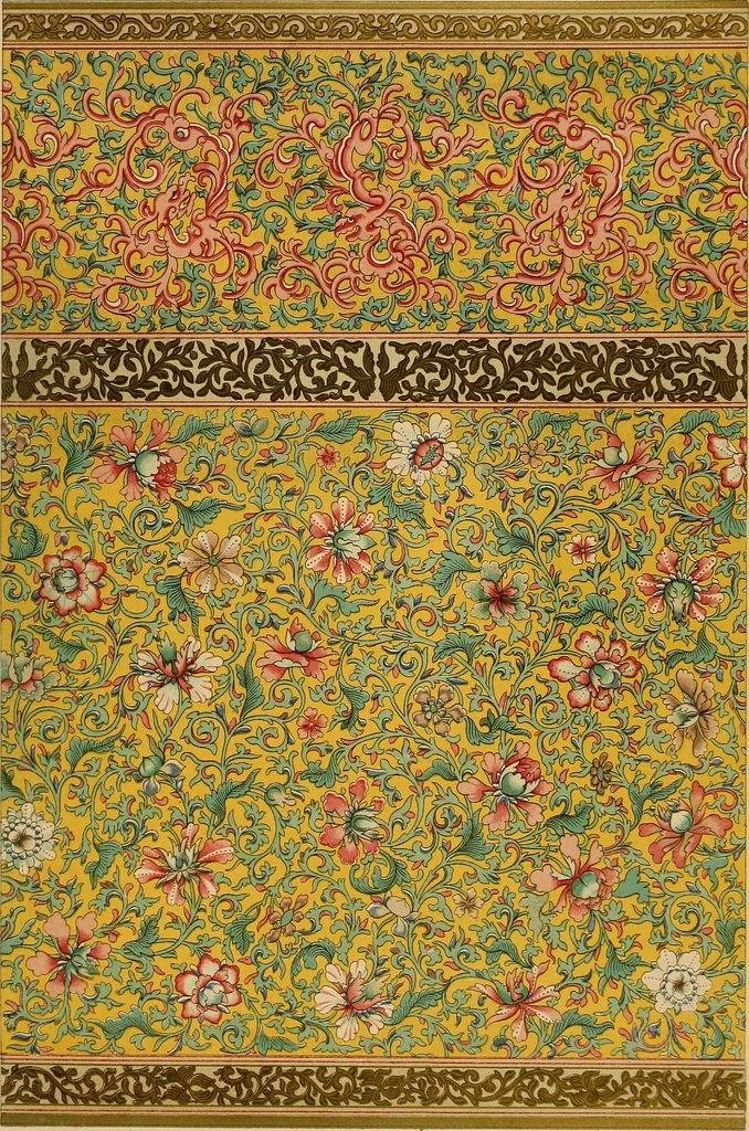 An illustration from Examples of Chinese ornament selected from objects in the South Kensington museum and other collections, 1867, leaf 128