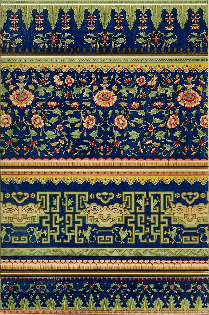 An illustration from Examples of Chinese ornament selected from objects in the South Kensington museum and other collections, 1867, leaf 136