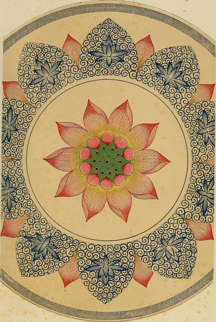 An illustration from Examples of Chinese ornament selected from objects in the South Kensington museum and other collections, 1867, leaf 138