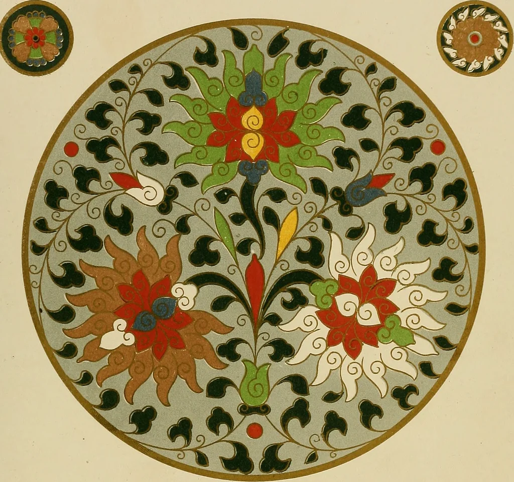An illustration from Examples of Chinese ornament selected from objects in the South Kensington museum and other collections, 1867, leaf 140