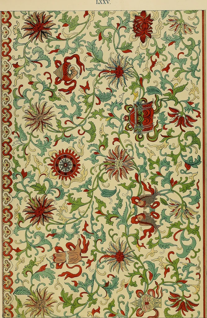 An illustration from Examples of Chinese ornament selected from objects in the South Kensington museum and other collections, 1867, leaf 168