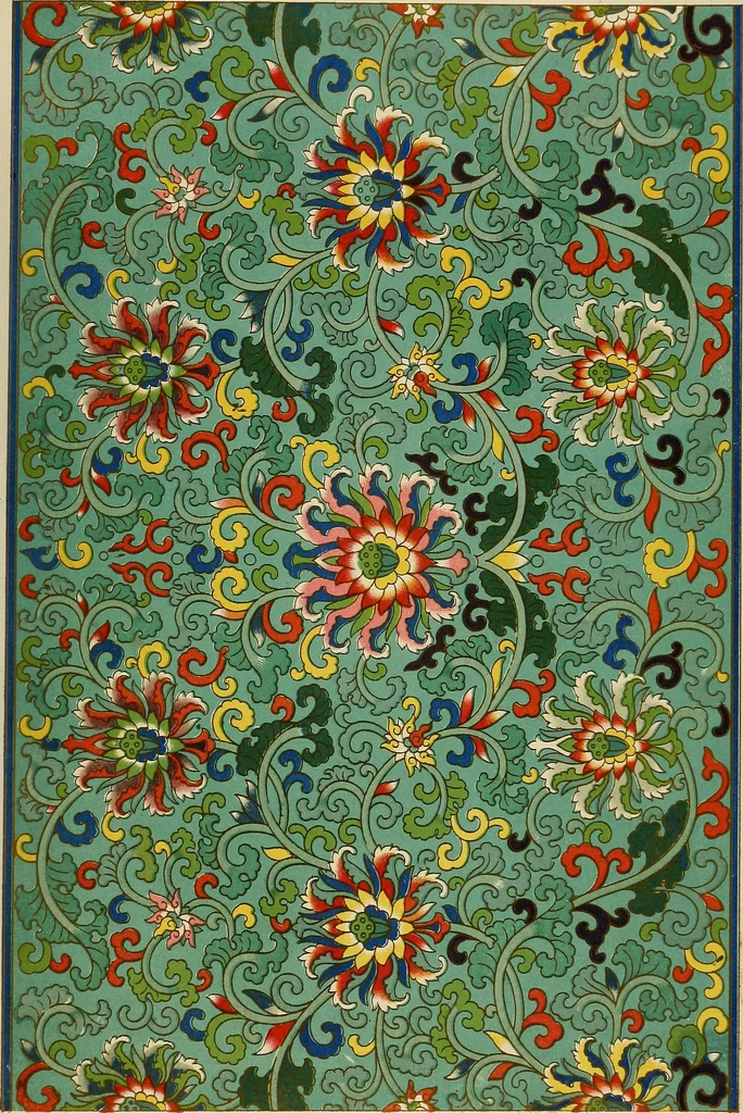 An illustration from Examples of Chinese ornament selected from objects in the South Kensington museum and other collections, 1867, leaf 180