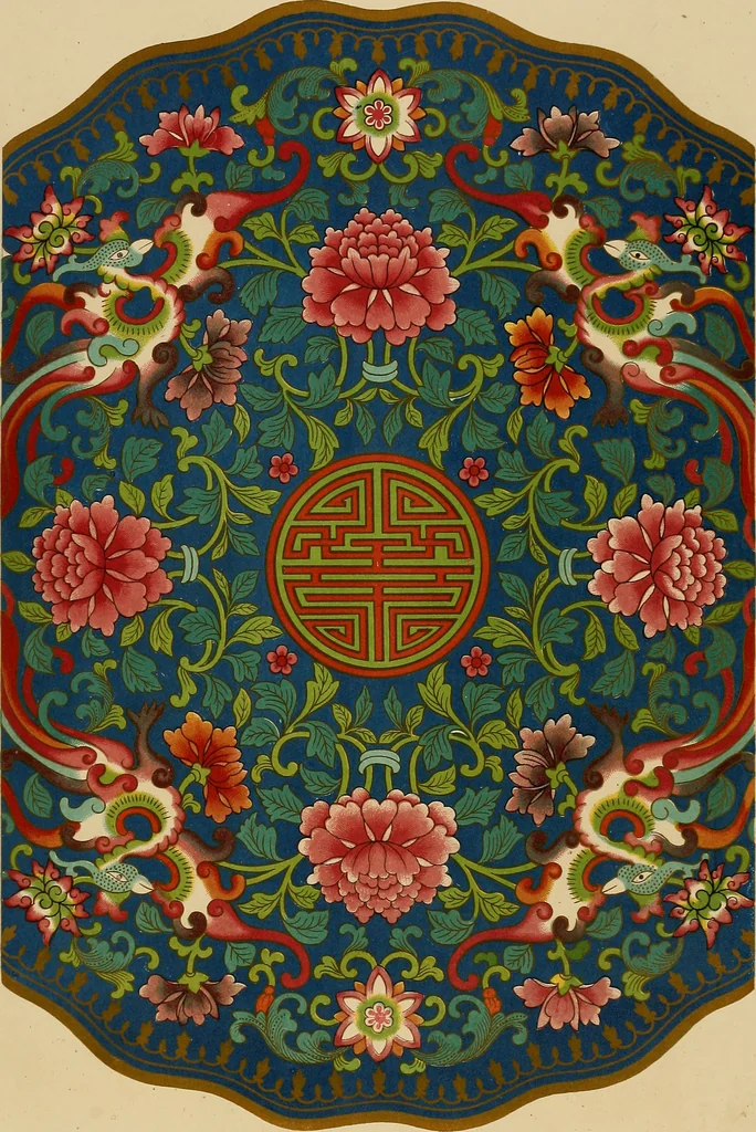An illustration from Examples of Chinese ornament selected from objects in the South Kensington museum and other collections, 1867, leaf 190