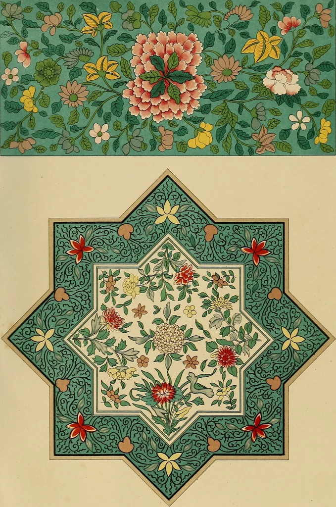 An illustration from Examples of Chinese ornament selected from objects in the South Kensington museum and other collections, 1867, leaf 194