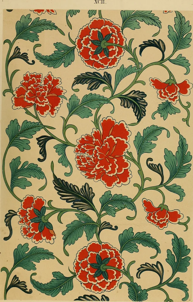 An illustration from Examples of Chinese ornament selected from objects in the South Kensington museum and other collections, 1867, leaf 202