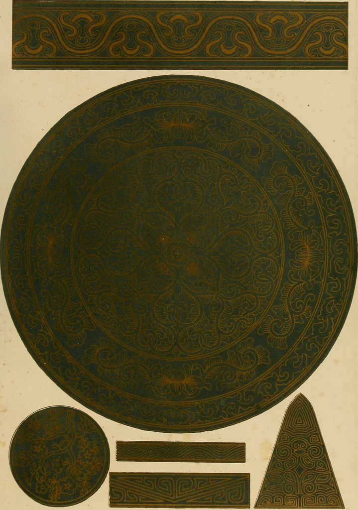 An illustration from Examples of Chinese ornament selected from objects in the South Kensington museum and other collections, 1867, leaf 214