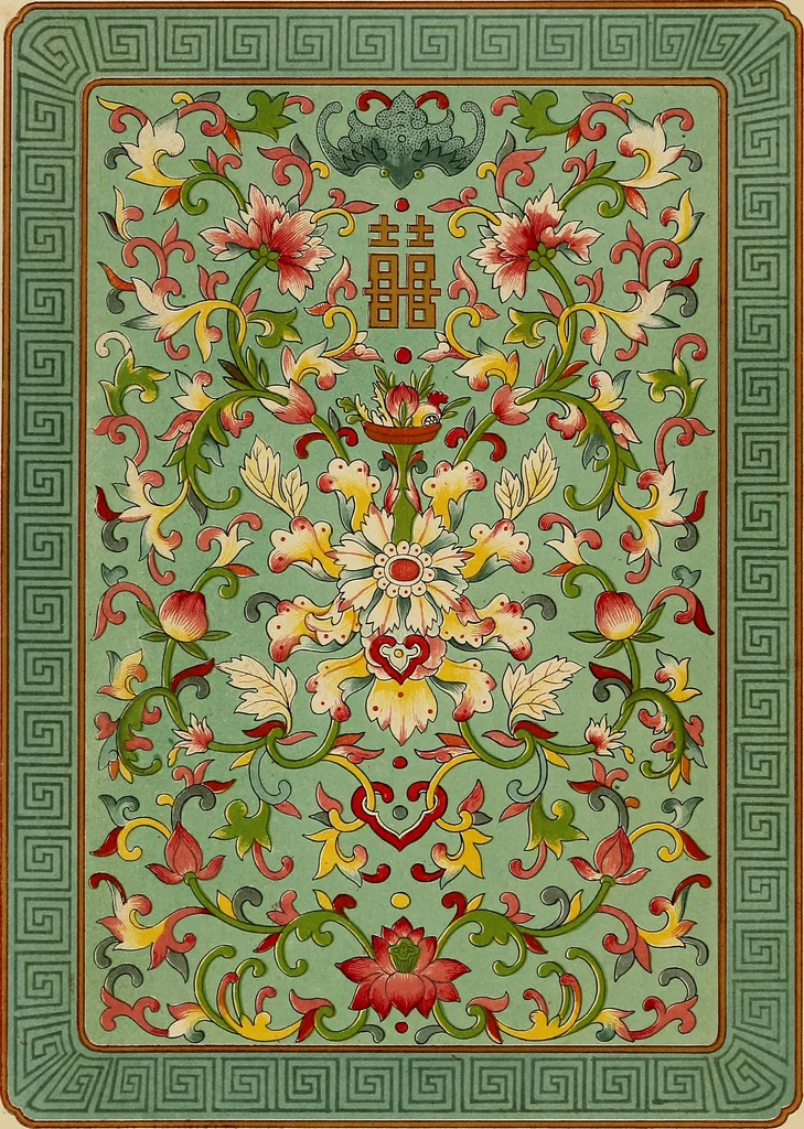 An illustration from Examples of Chinese ornament selected from objects in the South Kensington museum and other collections, 1867, leaf 58